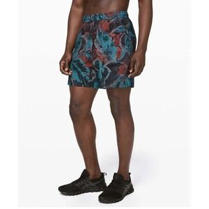 Lululemon Pace Breaker Short 9" *Linerless Tropical Shadow Shark Teal Multi SZ M